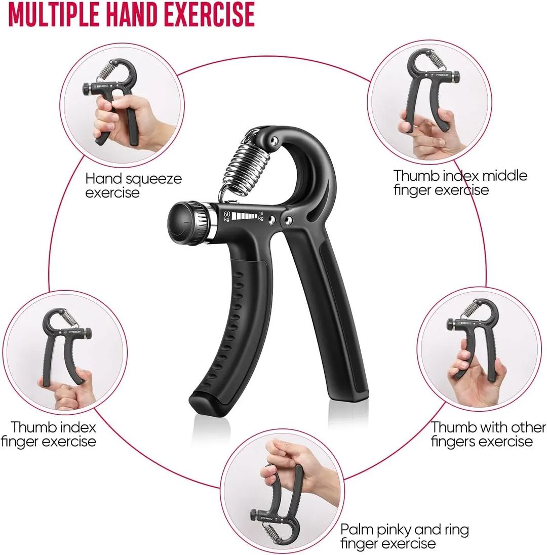 Adjustable spring hand gripper